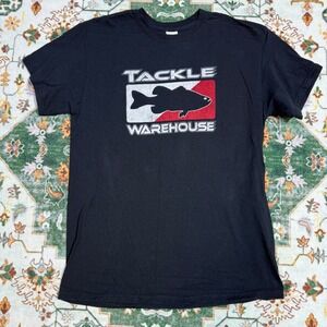 Tackle Warehouse Fishing T Shirt Black‎ Adult Medium Bass Graphic Tee